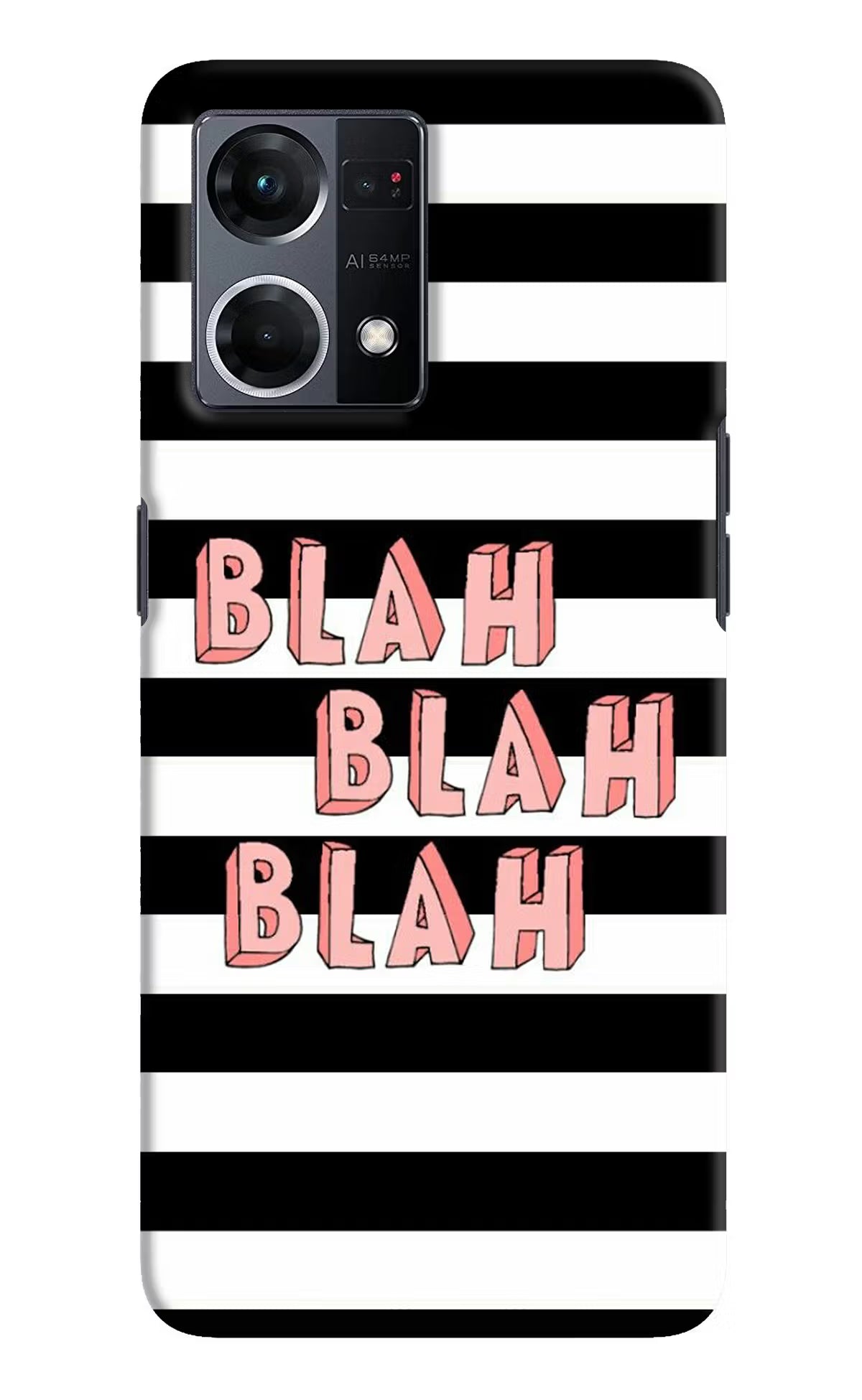 Blah Blah Blah Oppo F21 Pro 4G Hard Case Back Cover by Casekaro