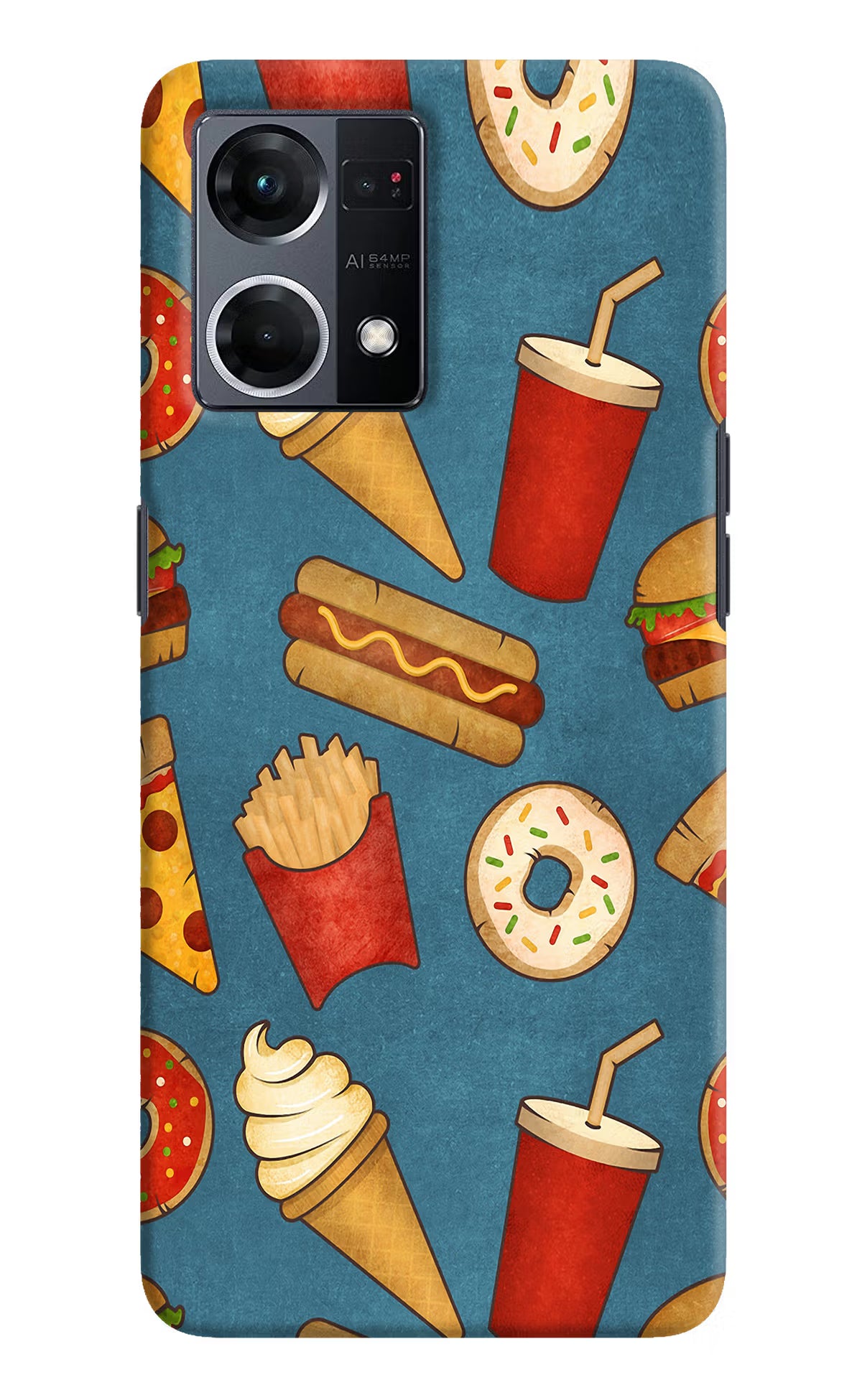Foodie Oppo F21 Pro 4G Hard Case Back Cover by Casekaro