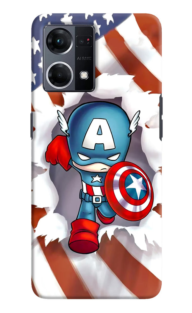 Captain America Oppo F21 Pro 4G Hard Case Back Cover by Casekaro