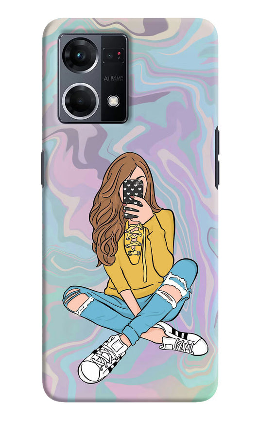 Selfie Girl Oppo F21 Pro 4G Hard Case Back Cover by Casekaro