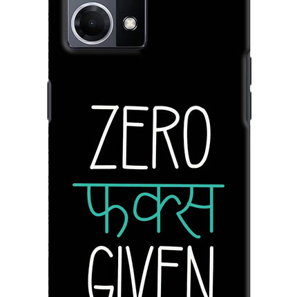 Zero Fucks Given Oppo F21 Pro 4G Hard Case Back Cover by Casekaro