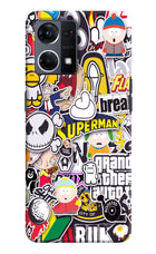 Sticker Bomb Oppo F21 Pro 4G Hard Case Back Cover by Casekaro