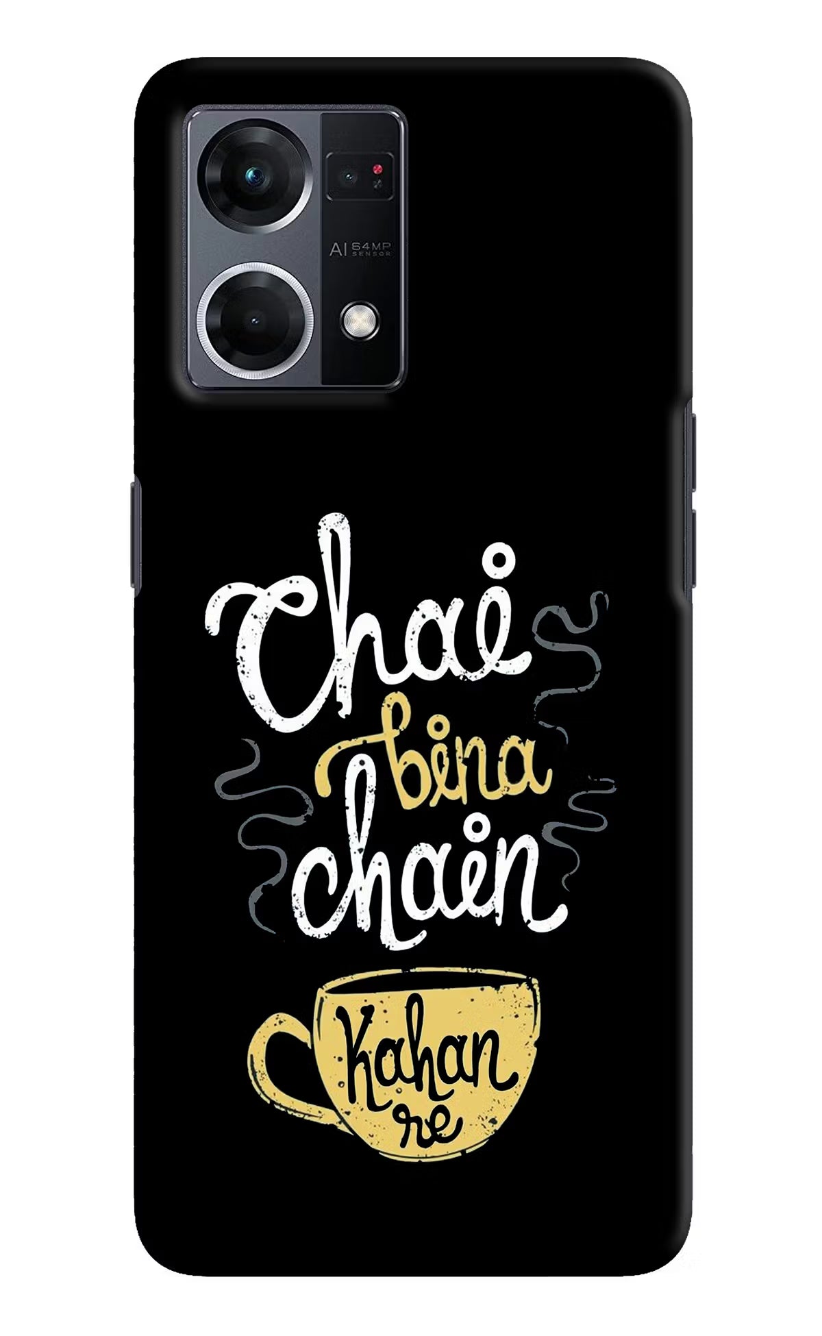 Chai Bina Chain Kaha Re Oppo F21 Pro 4G Hard Case Back Cover by Casekaro