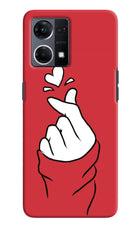 Korean Love Sign Oppo F21 Pro 4G Hard Case Back Cover by Casekaro