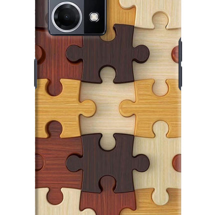 Wooden Puzzle Oppo F21 Pro 4G Hard Case Back Cover by Casekaro