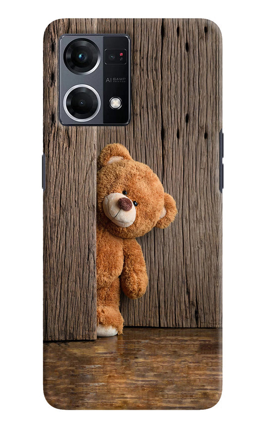 Teddy Wooden Oppo F21 Pro 4G Hard Case Back Cover by Casekaro
