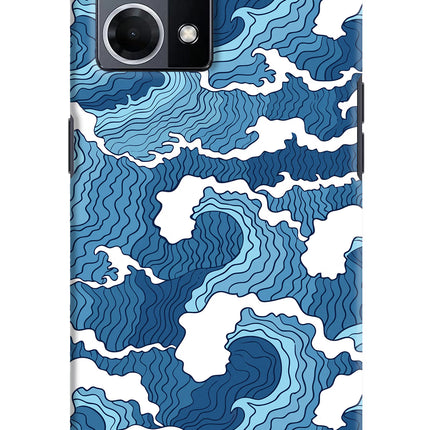 Blue Waves Oppo F21 Pro 4G Hard Case Back Cover by Casekaro