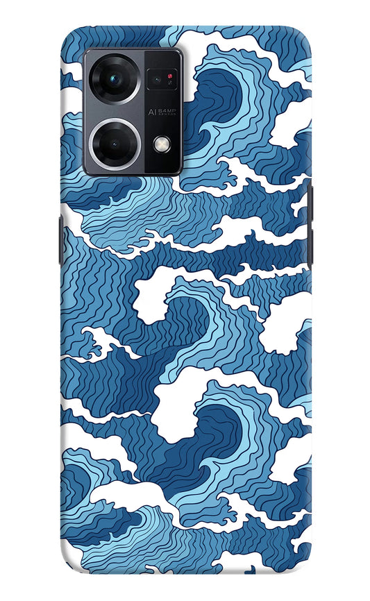 Blue Waves Oppo F21 Pro 4G Hard Case Back Cover by Casekaro