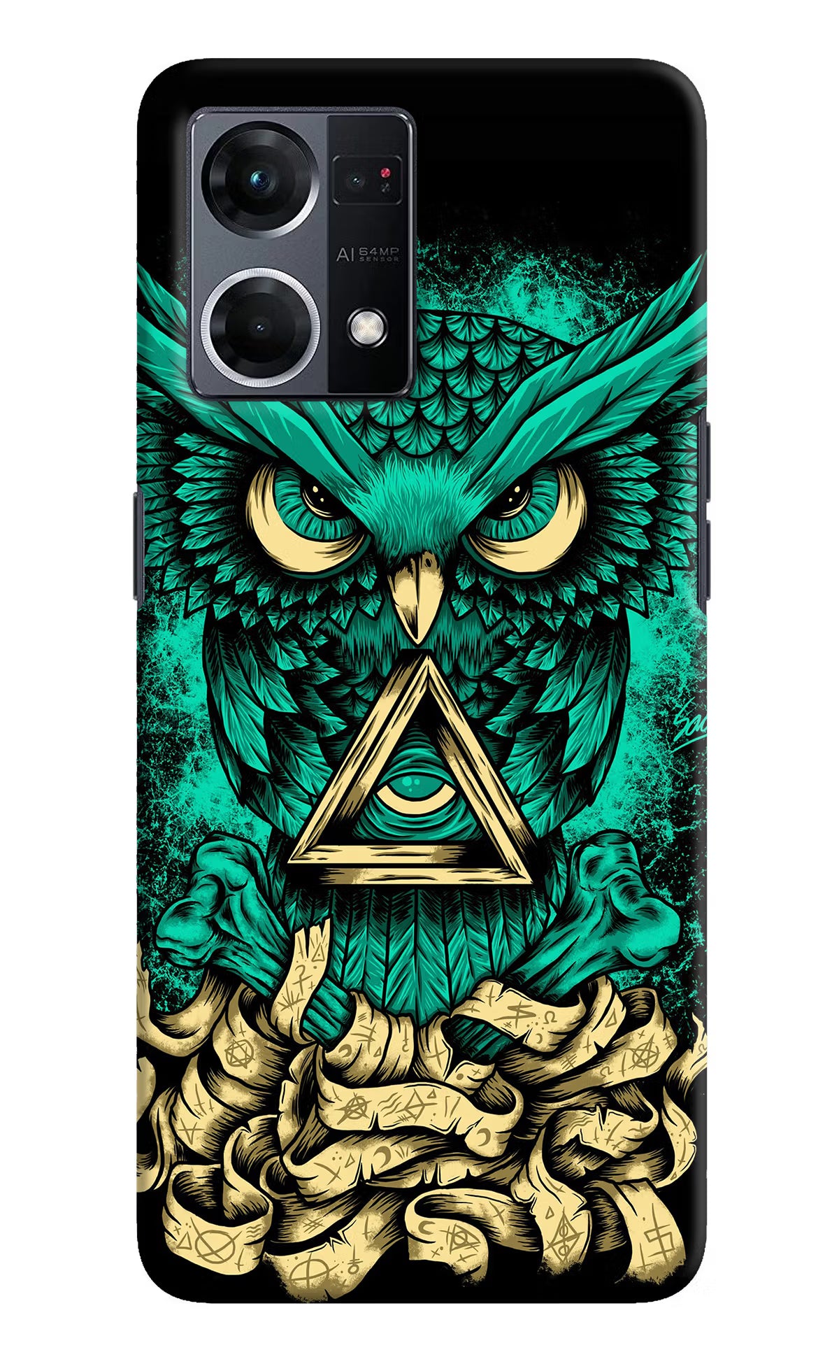 Green Owl Oppo F21 Pro 4G Hard Case Back Cover by Casekaro