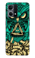 Green Owl Oppo F21 Pro 4G Hard Case Back Cover by Casekaro