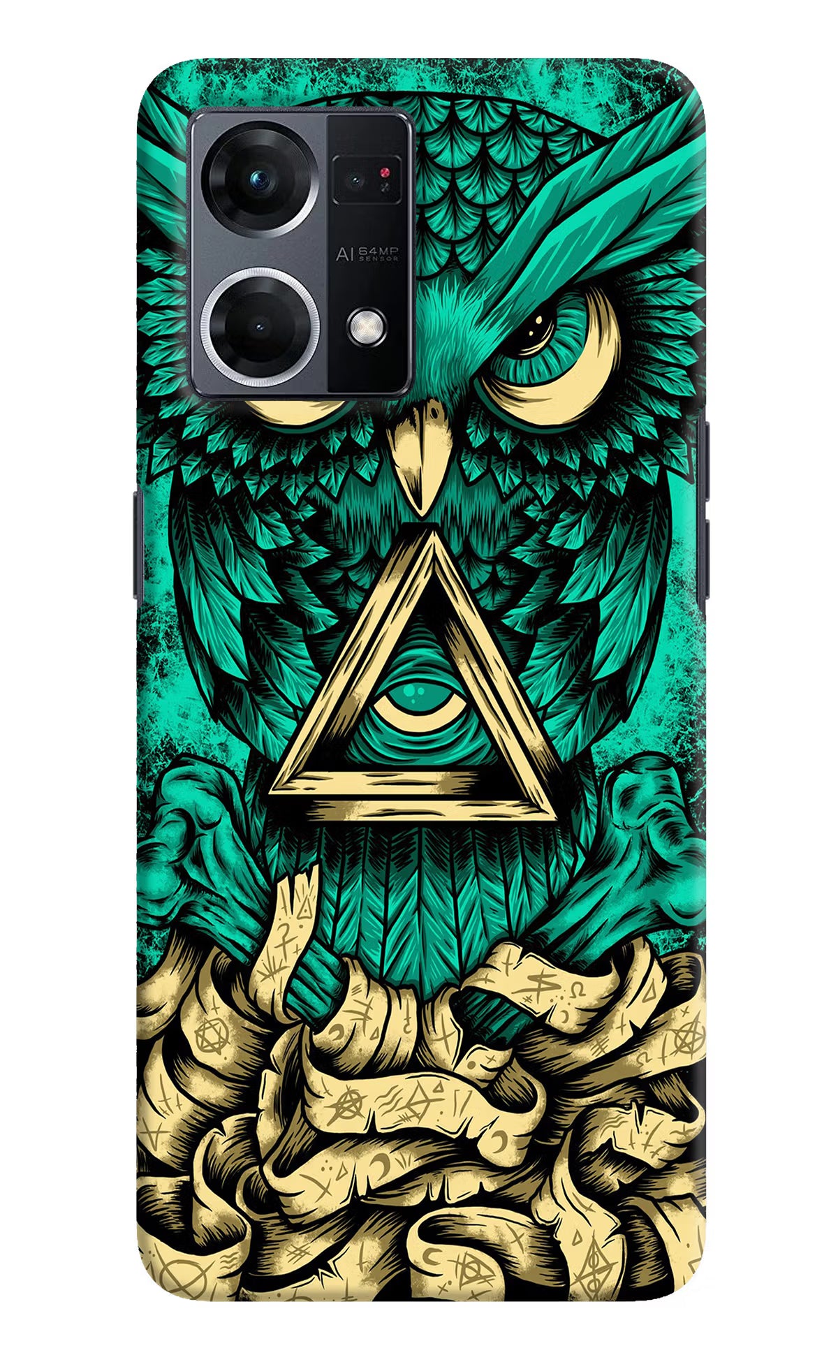Green Owl Oppo F21 Pro 4G Hard Case Back Cover by Casekaro