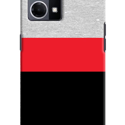 Tri Color Pattern Oppo F21 Pro 4G Hard Case Back Cover by Casekaro