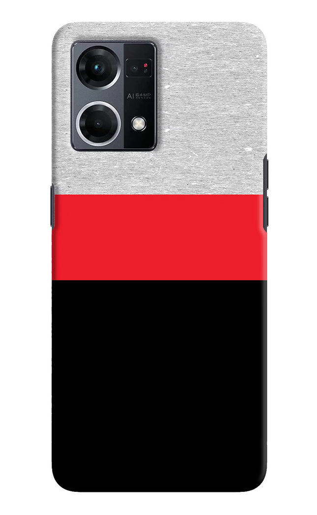 Tri Color Pattern Oppo F21 Pro 4G Hard Case Back Cover by Casekaro