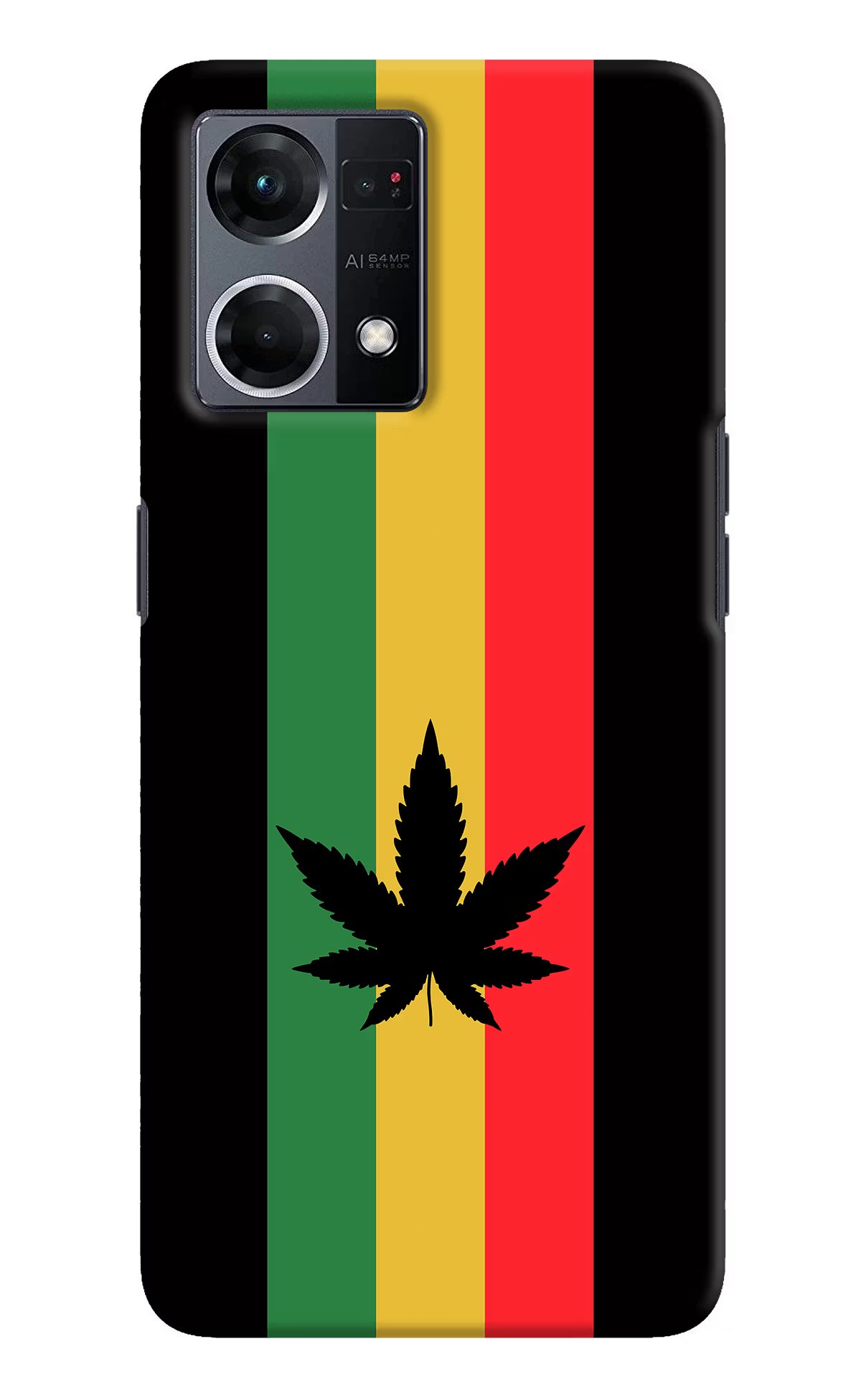 Weed Flag Oppo F21 Pro 4G Hard Case Back Cover by Casekaro