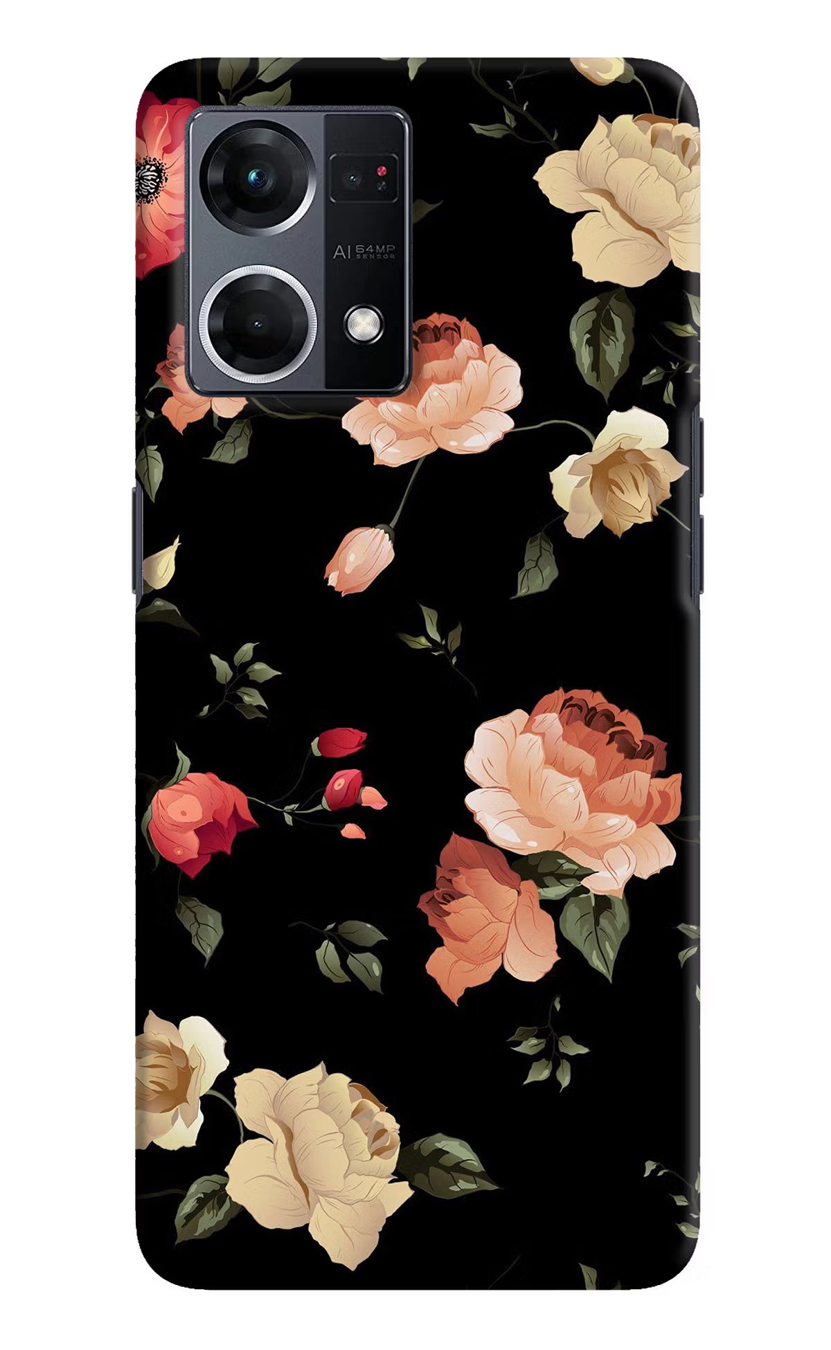 Flowers Oppo F21 Pro 4G Hard Case Back Cover by Casekaro
