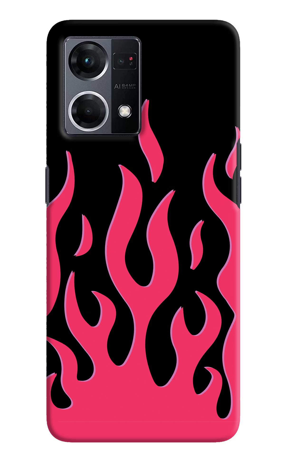 Fire Flames Oppo F21 Pro 4G Hard Case Back Cover by Casekaro