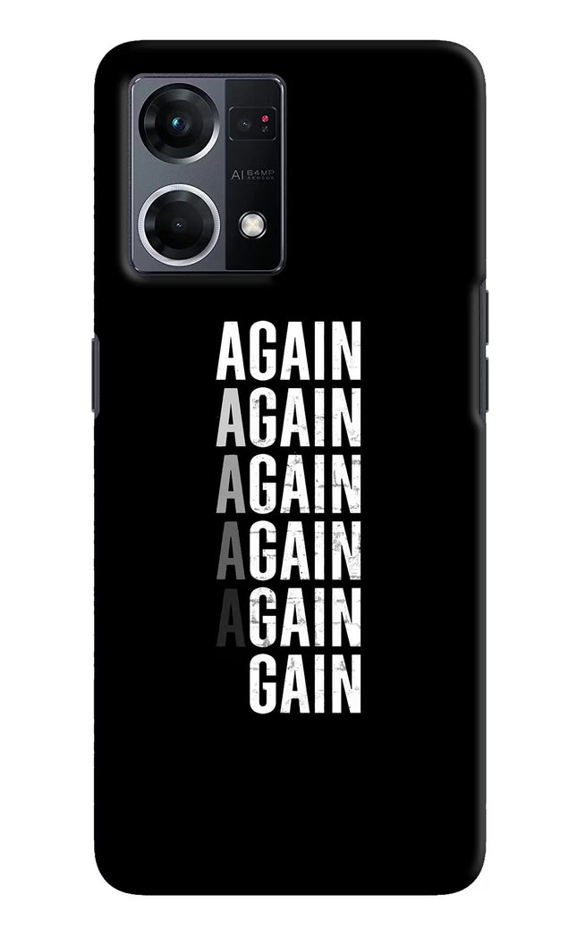 Again Again Gain Oppo F21 Pro 4G Hard Case Back Cover by Casekaro