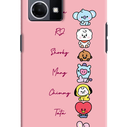 BTS names Oppo F21 Pro 4G Hard Case Back Cover by Casekaro