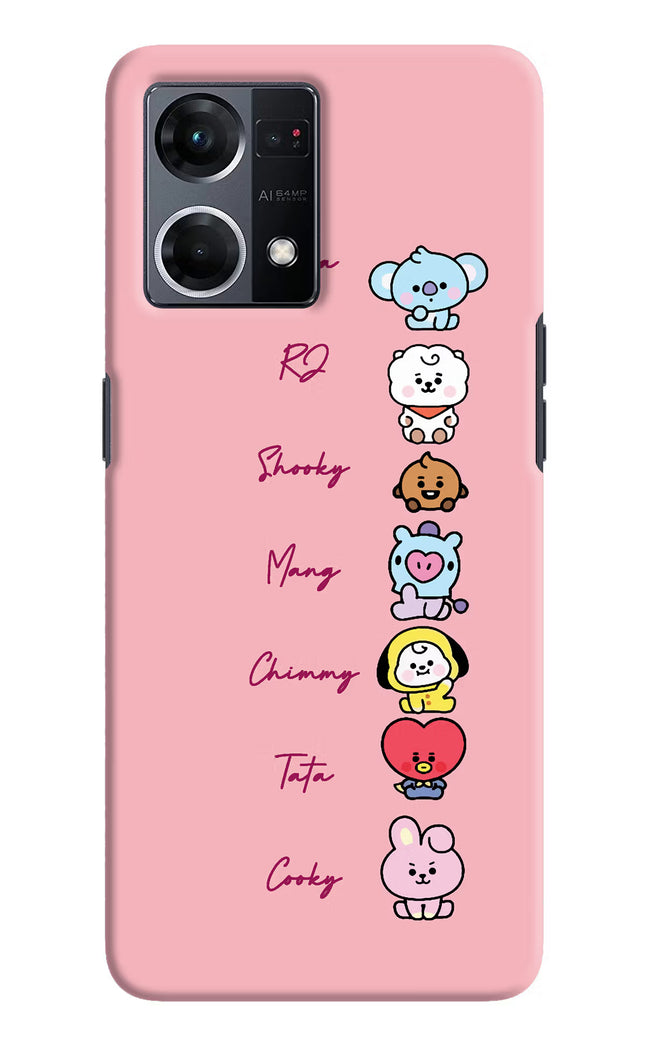 BTS names Oppo F21 Pro 4G Hard Case Back Cover by Casekaro