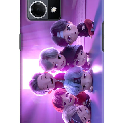 BTS Chibi Oppo F21 Pro 4G Hard Case Back Cover by Casekaro