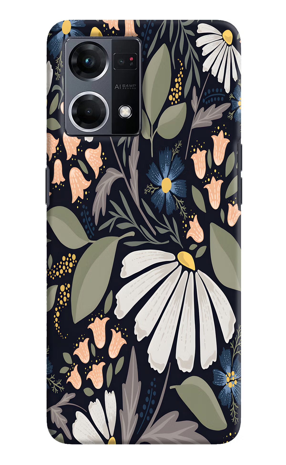 Flowers Art Oppo F21 Pro 4G Hard Case Back Cover by Casekaro