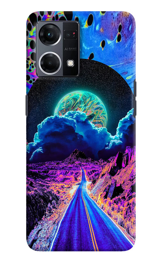 Psychedelic Painting Oppo F21 Pro 4G Hard Case Back Cover by Casekaro