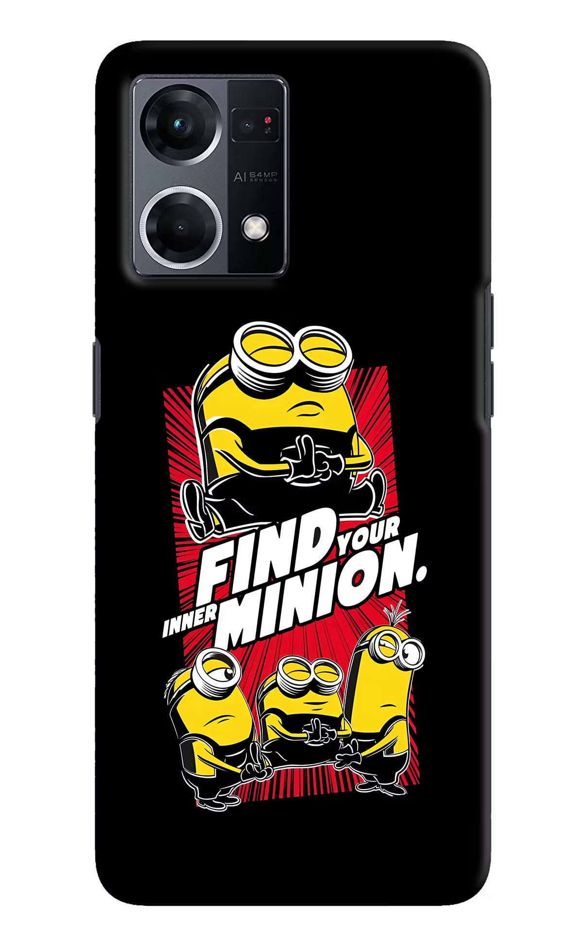 Find your inner Minion Oppo F21 Pro 4G Hard Case Back Cover by Casekaro