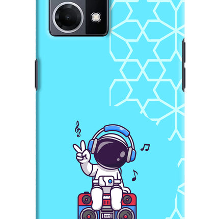 Cute Astronaut Chilling Oppo F21 Pro 4G Hard Case Back Cover by Casekaro