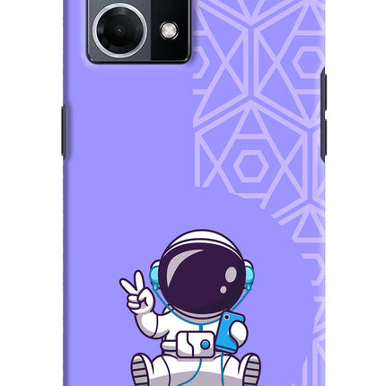 Cute Astronaut Chilling Oppo F21 Pro 4G Hard Case Back Cover by Casekaro