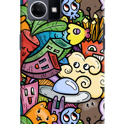 Veggie Doodle Oppo F21 Pro 4G Hard Case Back Cover by Casekaro