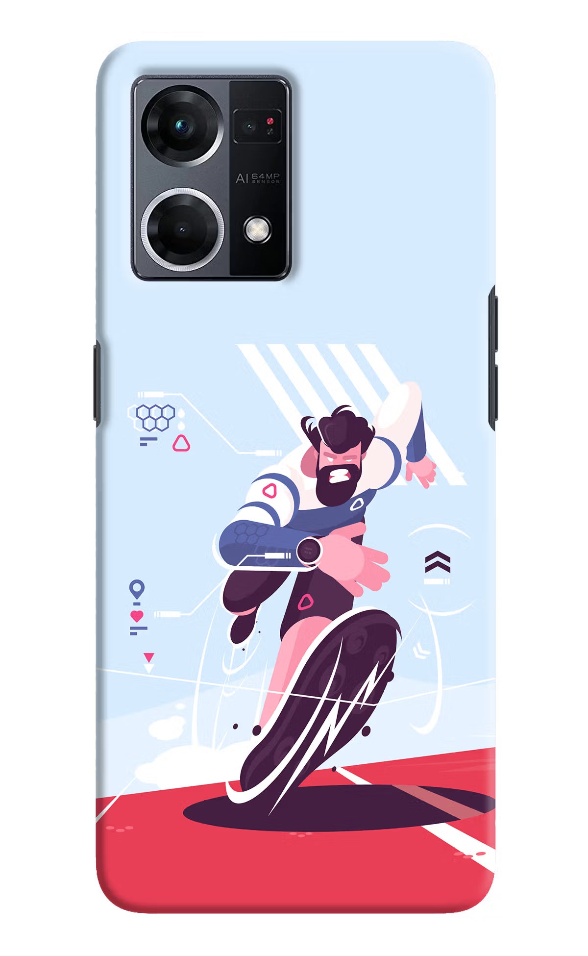 Run Pro Oppo F21 Pro 4G Hard Case Back Cover by Casekaro