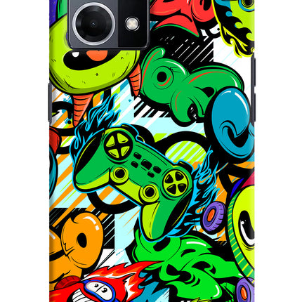 Game Doodle Oppo F21 Pro 4G Hard Case Back Cover by Casekaro