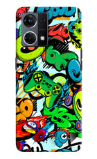 Game Doodle Oppo F21 Pro 4G Hard Case Back Cover by Casekaro