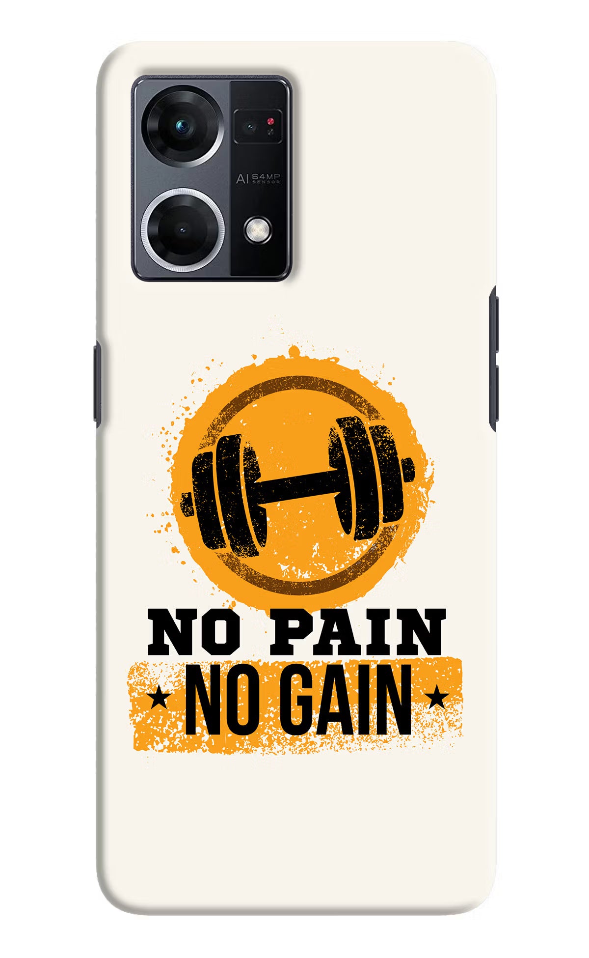 No Pain No Gain Oppo F21 Pro 4G Hard Case Back Cover by Casekaro