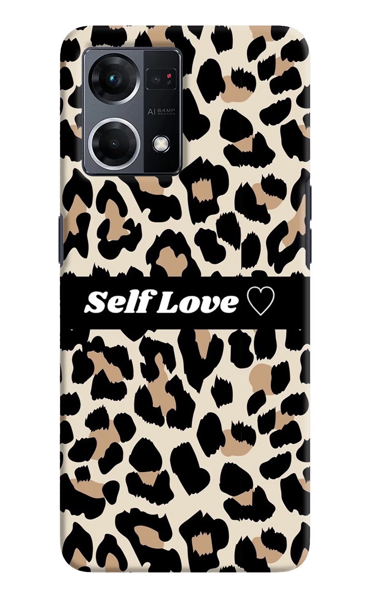 Leopard Print Self Love Oppo F21 Pro 4G Hard Case Back Cover by Casekaro