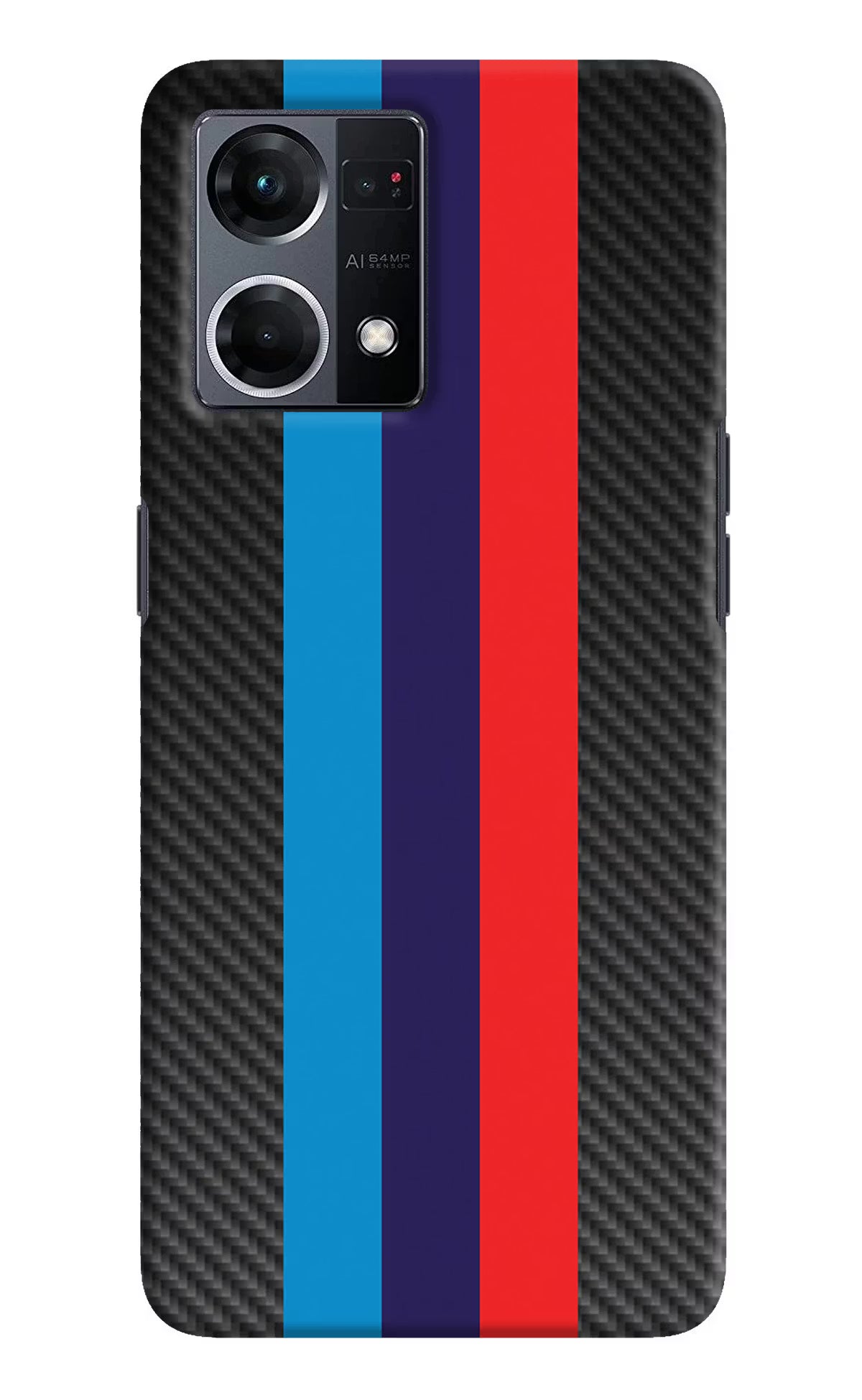 BMW Stripes Pattern Oppo F21 Pro 4G Hard Case Back Cover by Casekaro