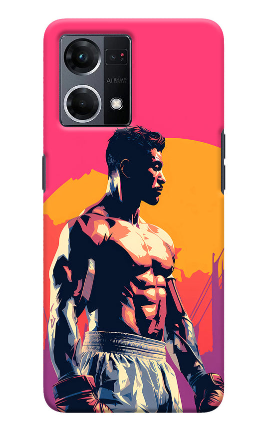 Sunset Warrior (AI Generated) Oppo F21 Pro 4G Back Cover