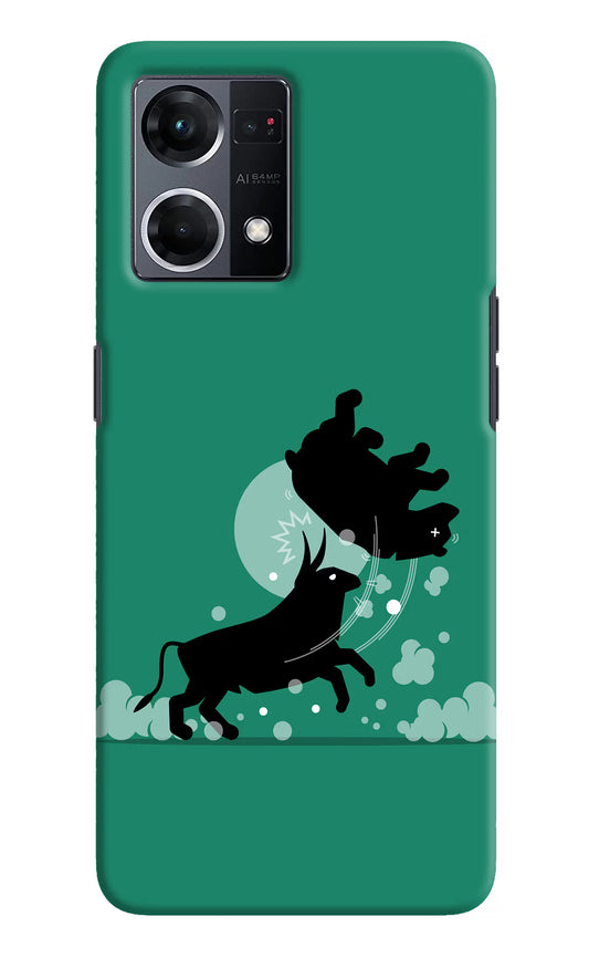 Bull Conqueror Oppo F21 Pro 4G Hard Case Back Cover by Casekaro