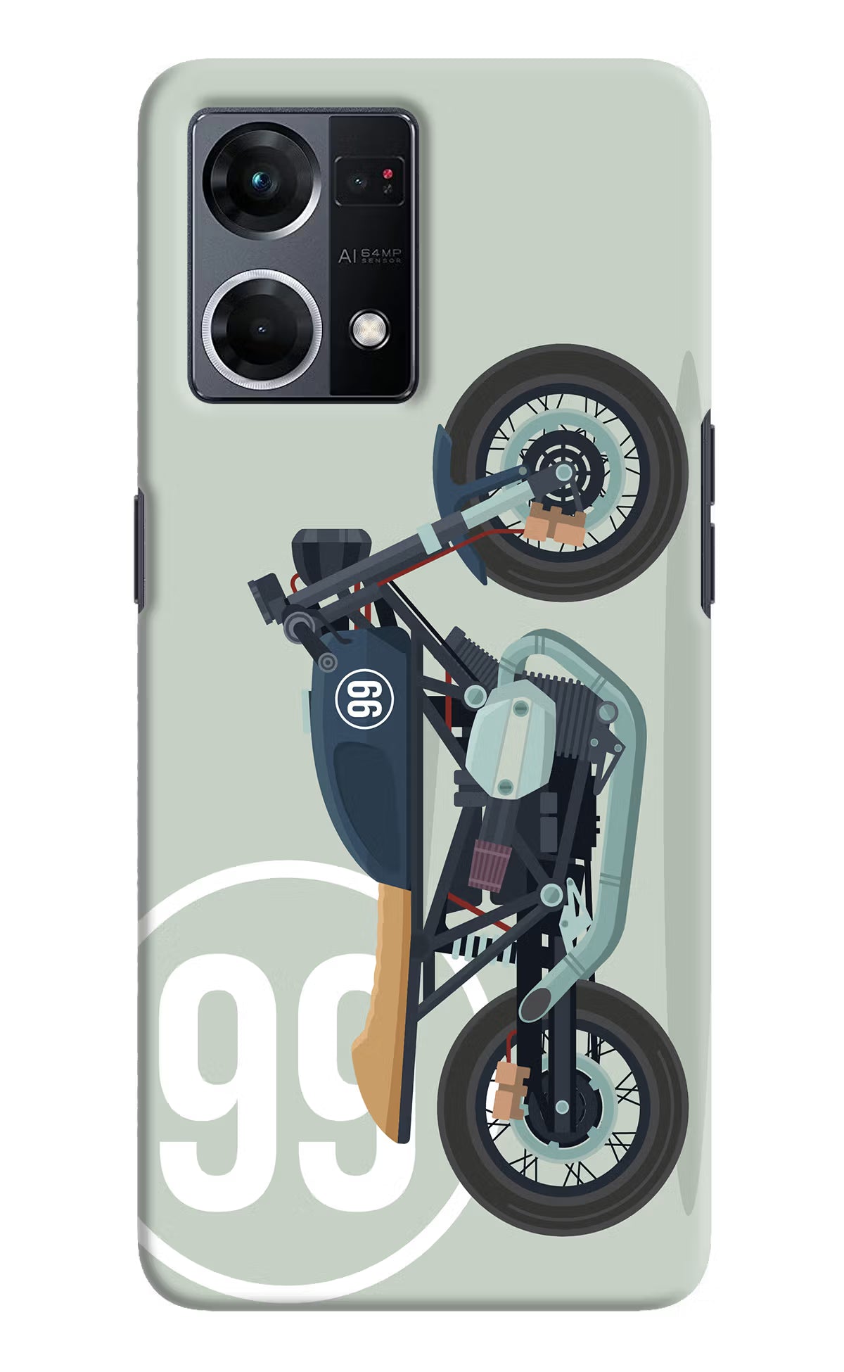 Classic Cafe Racer 99 Oppo F21 Pro 4G Hard Case Back Cover by Casekaro