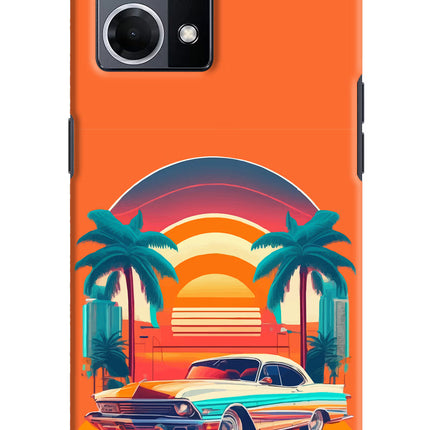 Palm Drive 80s Oppo F21 Pro 4G Hard Case Back Cover by Casekaro