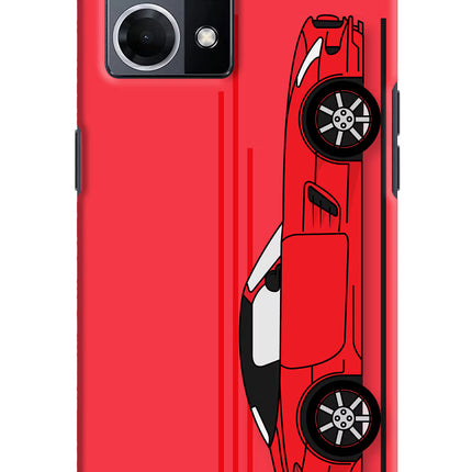 Red Velocity Oppo F21 Pro 4G Hard Case Back Cover by Casekaro