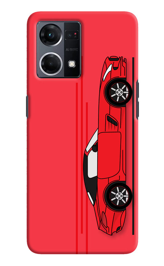 Red Velocity Oppo F21 Pro 4G Hard Case Back Cover by Casekaro