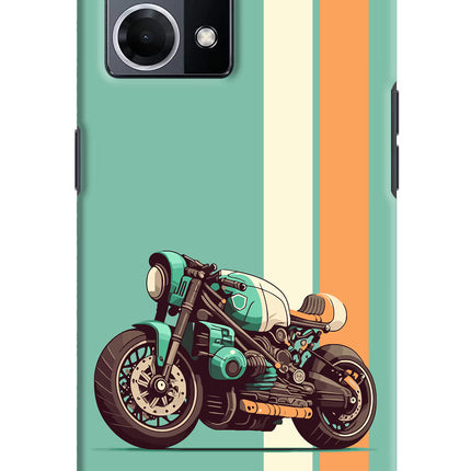 Striped Moto Drift Oppo F21 Pro 4G Hard Case Back Cover by Casekaro