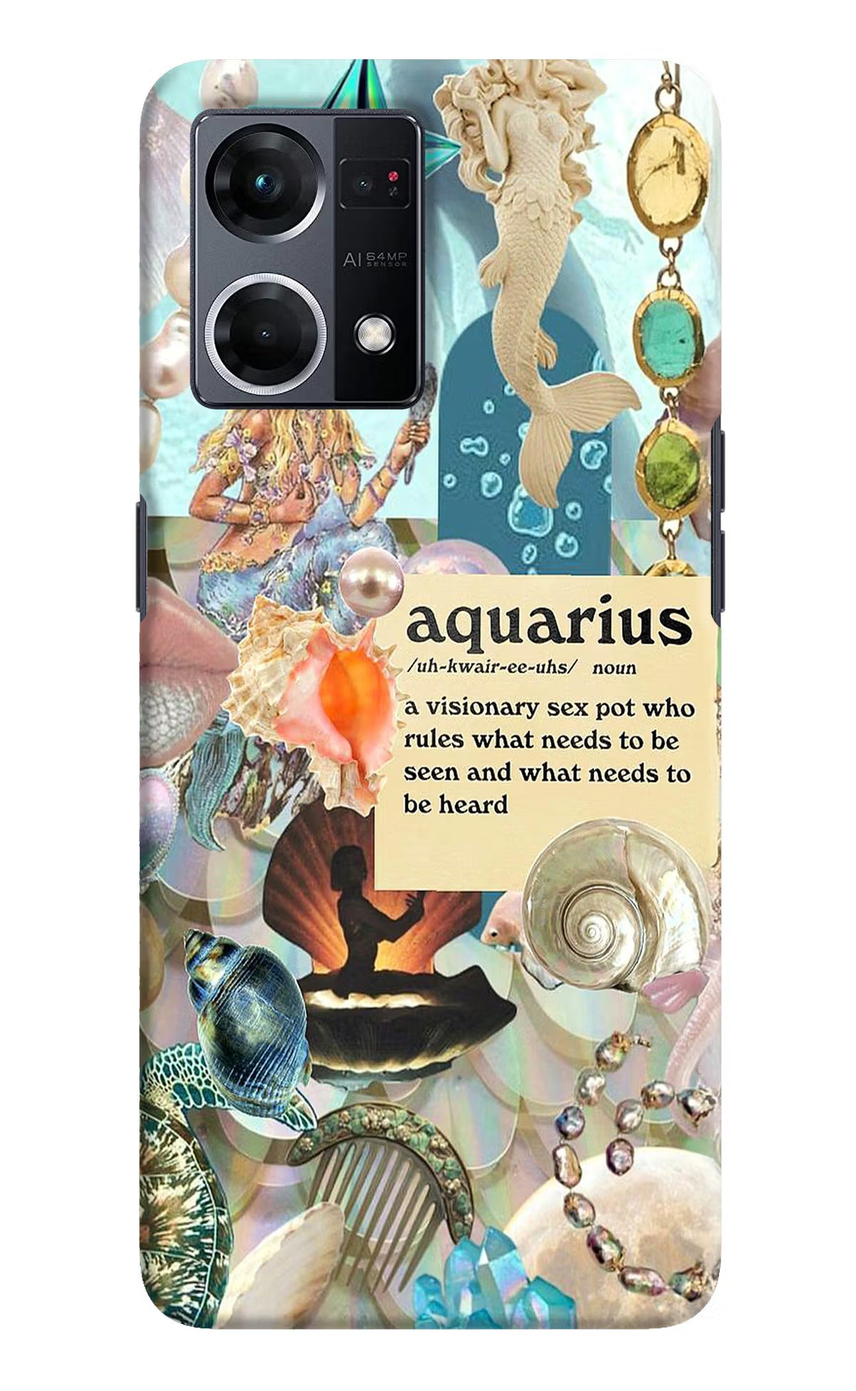 Aquarius Zodiac Oppo F21 Pro 4G Hard Case Back Cover by Casekaro