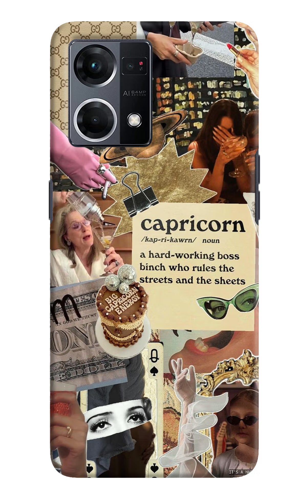 Capricorn Zodiac Oppo F21 Pro 4G Hard Case Back Cover by Casekaro