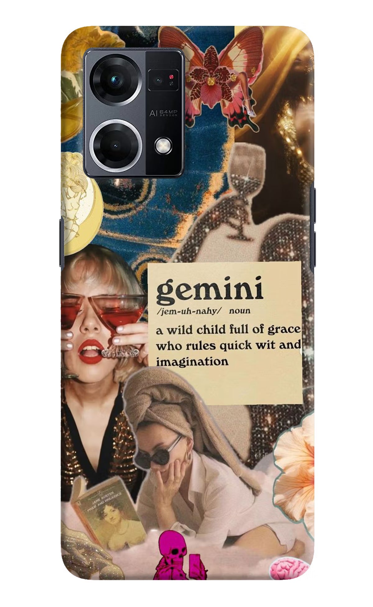 Gemini Zodiac Oppo F21 Pro 4G Hard Case Back Cover by Casekaro
