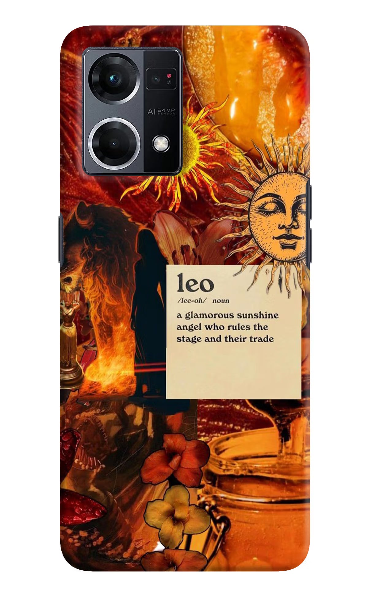 Leo Zodiac Oppo F21 Pro 4G Hard Case Back Cover by Casekaro
