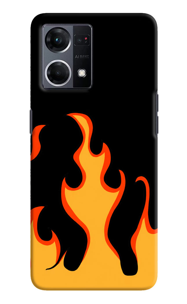 Fired Up – Black Oppo F21 Pro 4G Hard Case Back Cover by Casekaro