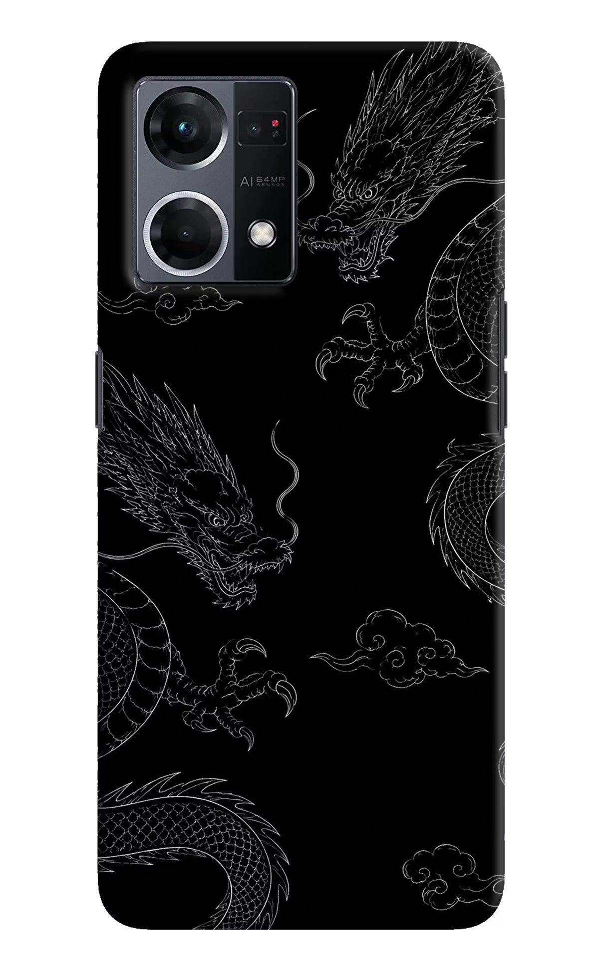 Twin Dragons Oppo F21 Pro 4G Hard Case Back Cover by Casekaro