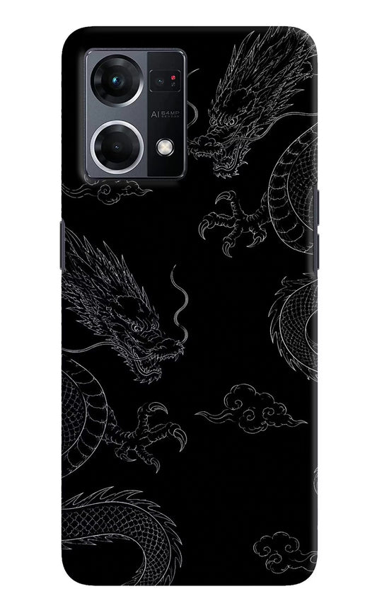 Twin Dragons Oppo F21 Pro 4G Hard Case Back Cover by Casekaro